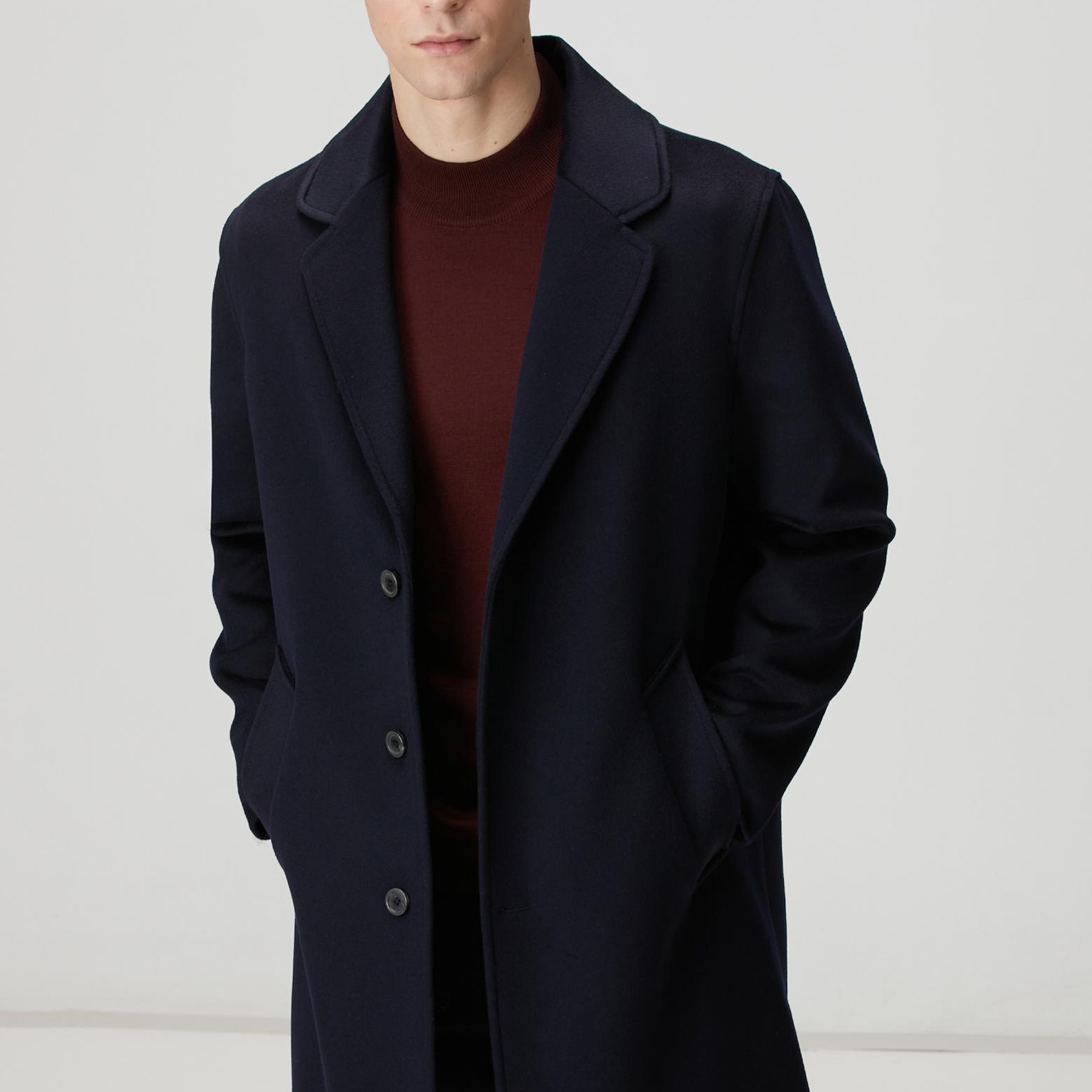 Network Erkek Lacivert Limited Yün Palto