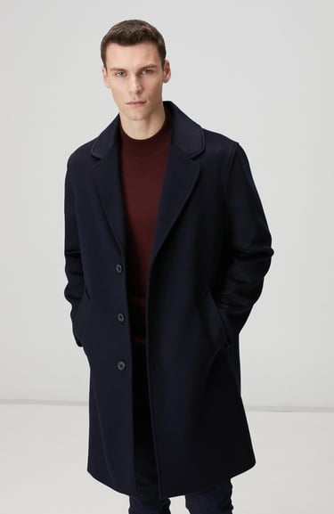  Network Erkek Lacivert Limited Yün Palto