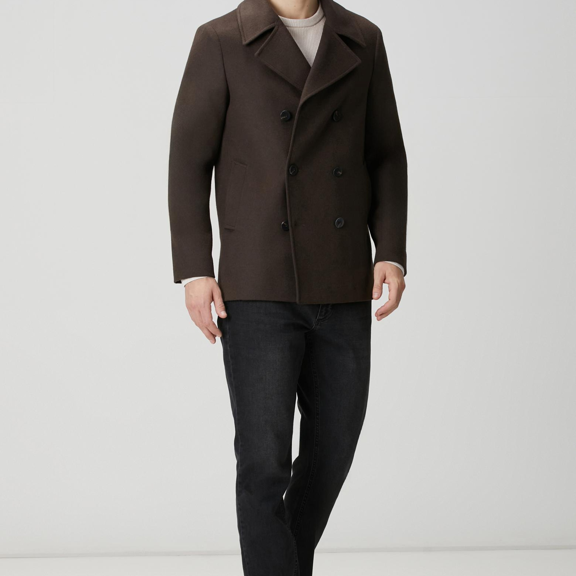 Network Erkek Kahverengi Kruvaze Gemici Kaban