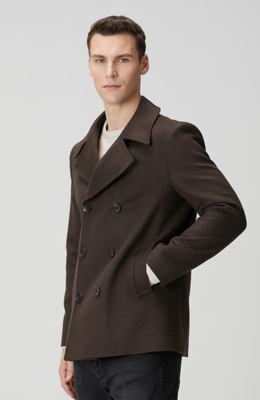  Network Erkek Kahverengi Kruvaze Gemici Kaban