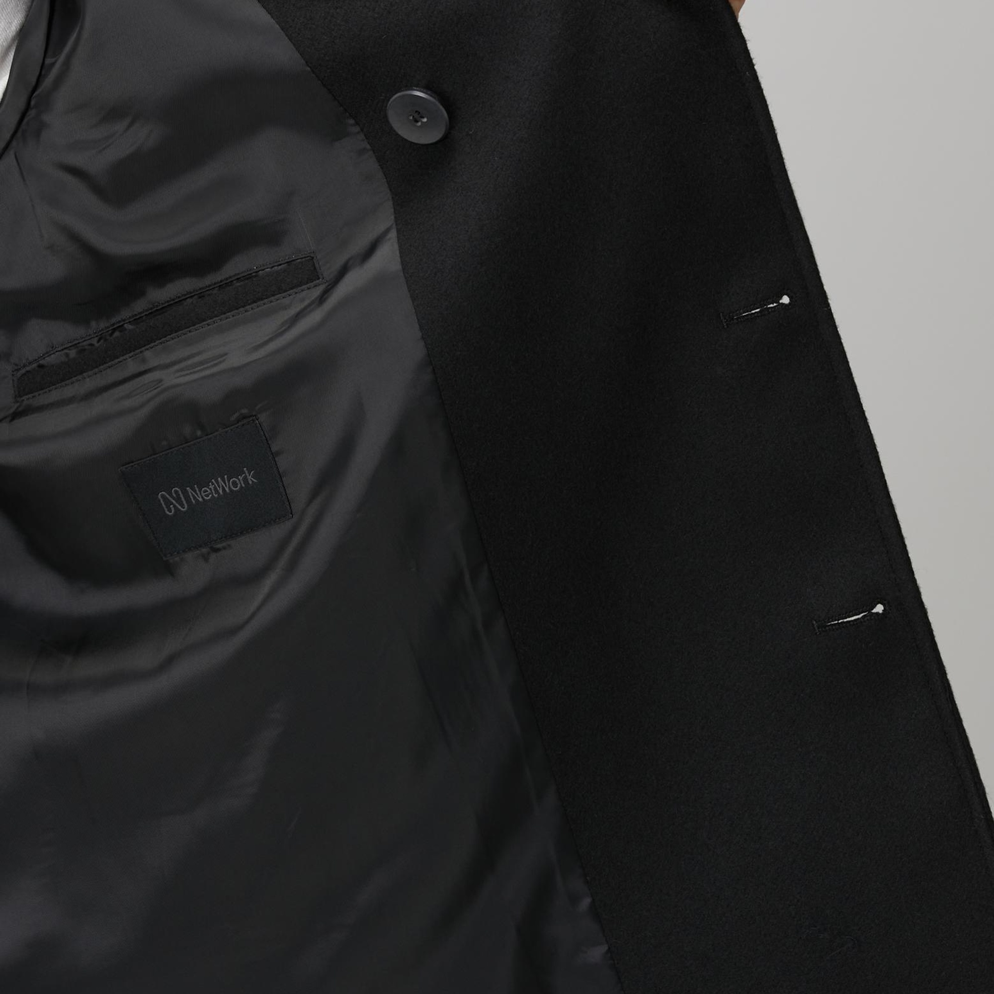 Network Erkek Siyah Kruvaze Gemici Kaban