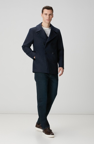  Network Erkek Lacivert Kruvaze Gemici Kaban