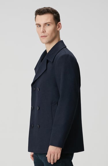  Network Erkek Lacivert Kruvaze Gemici Kaban