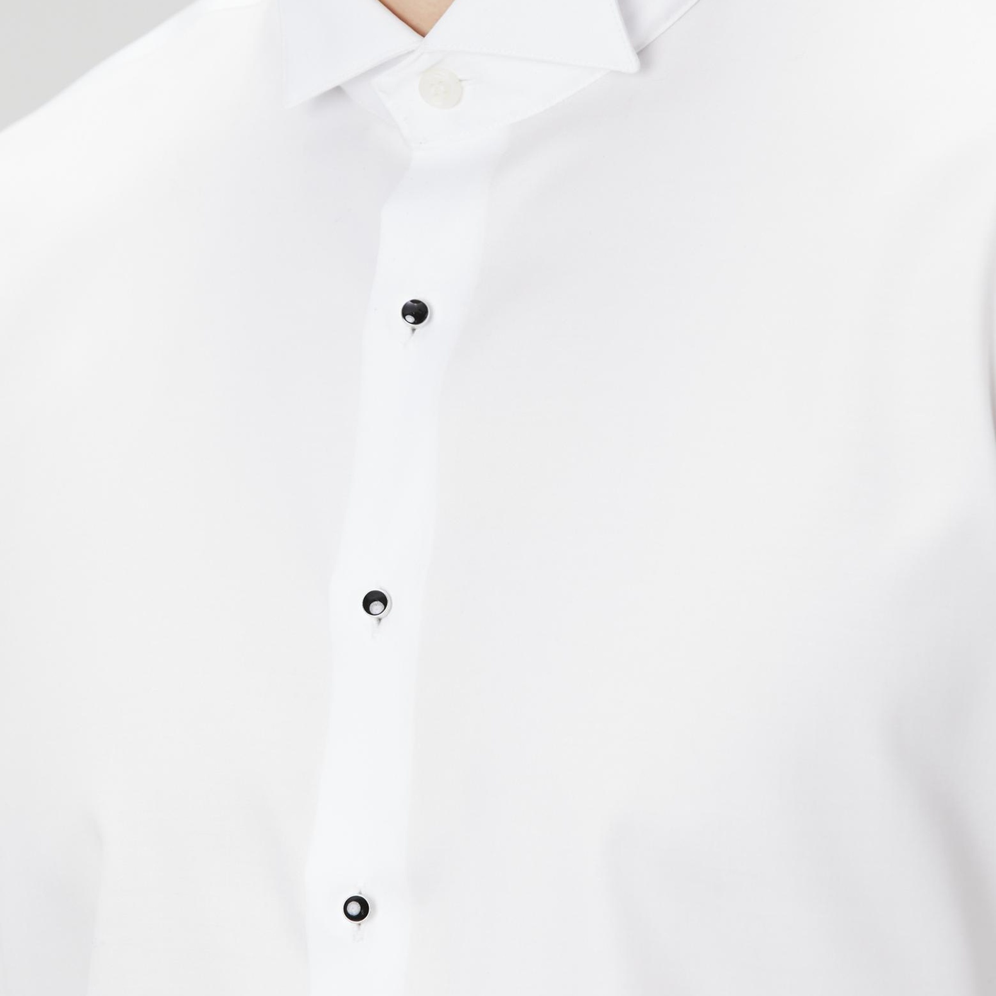 Network Erkek Non-Iron Beyaz Smokin Gömlek