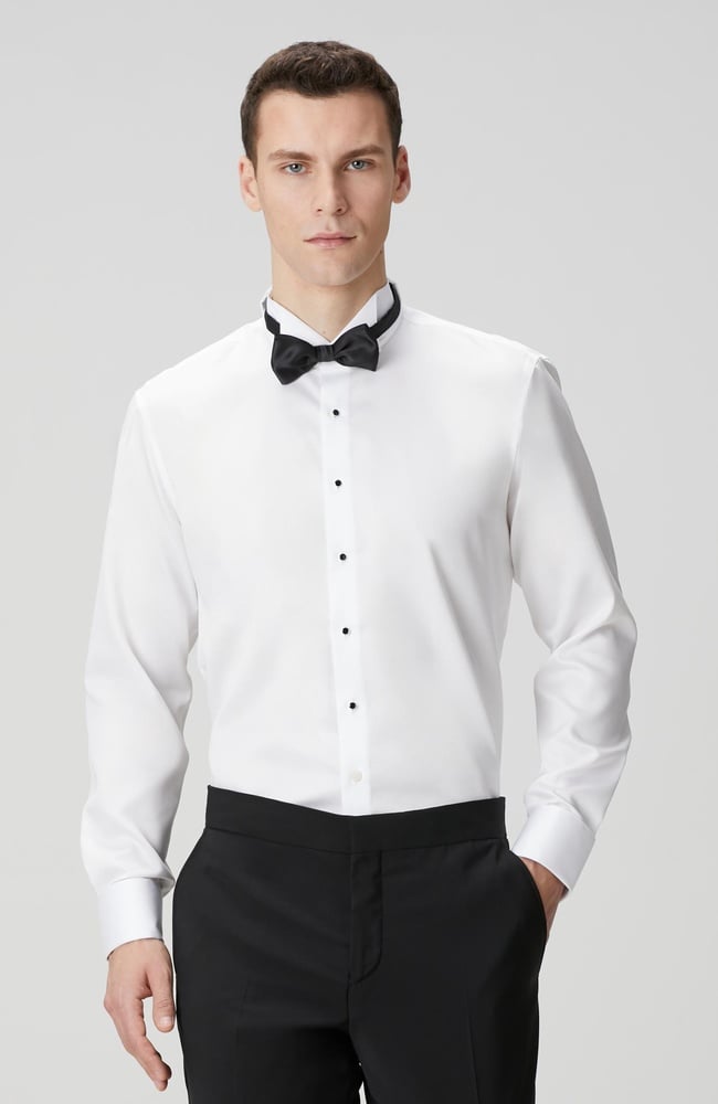  Network Erkek Non-Iron Beyaz Smokin Gömlek