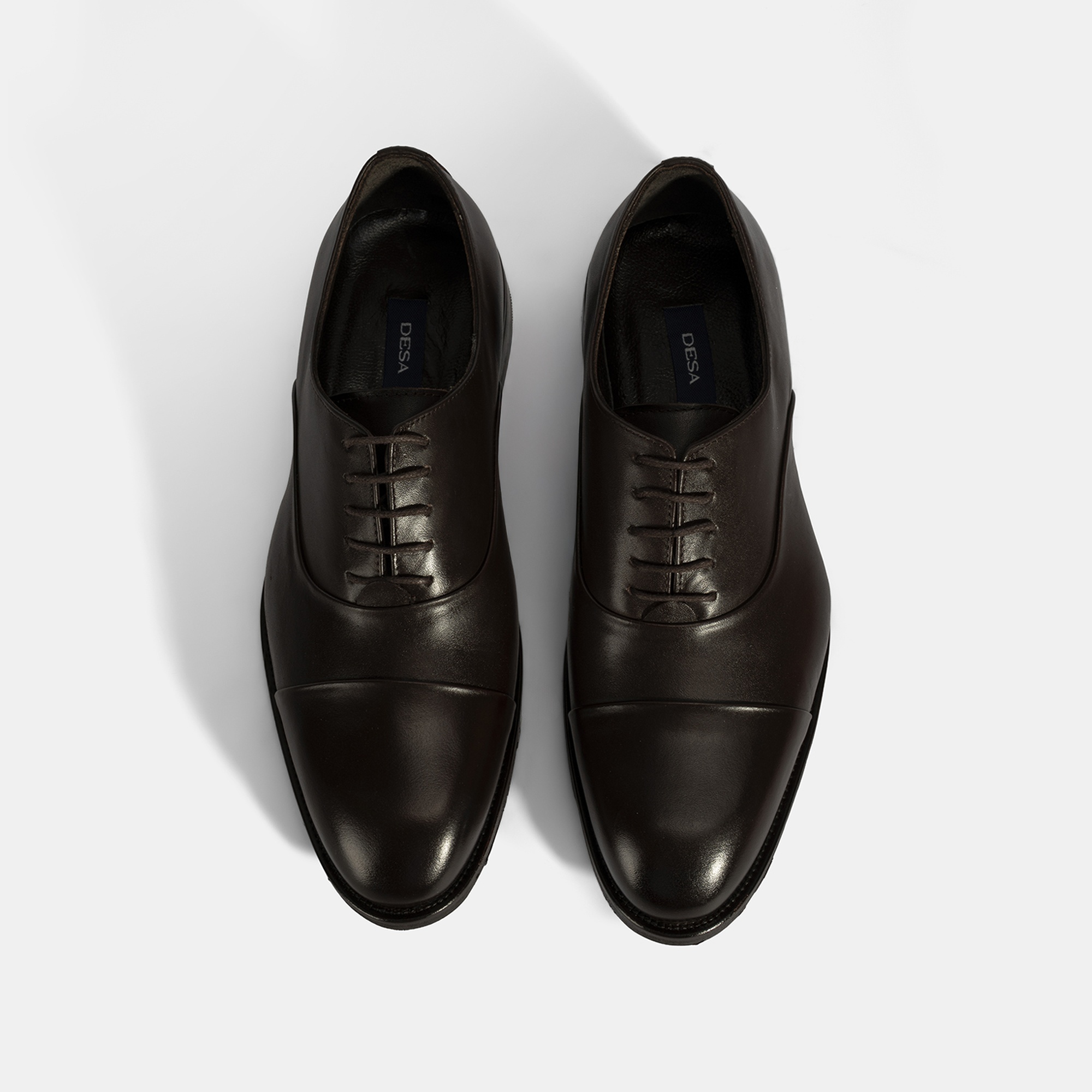 Erkek Kahve Bağcıklı Deri Klasik Ayakkabı