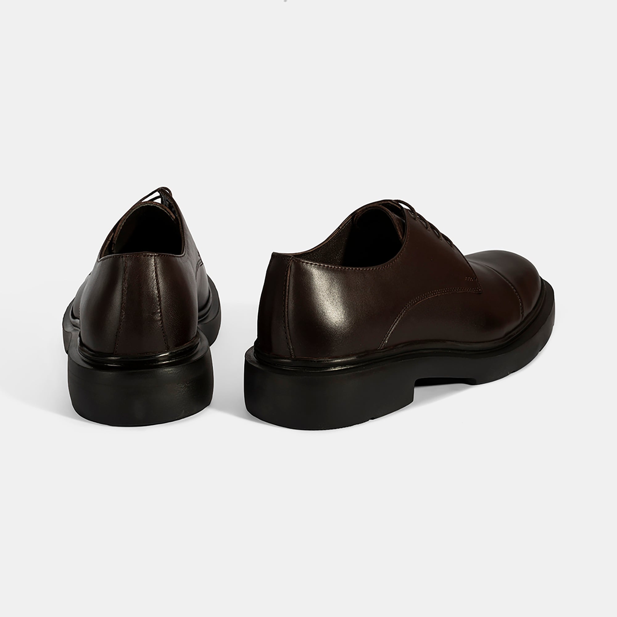 Erkek Kahve Bağcıklı Deri Klasik Ayakkabı