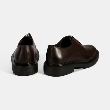  Erkek Kahve Bağcıklı Deri Klasik Ayakkabı