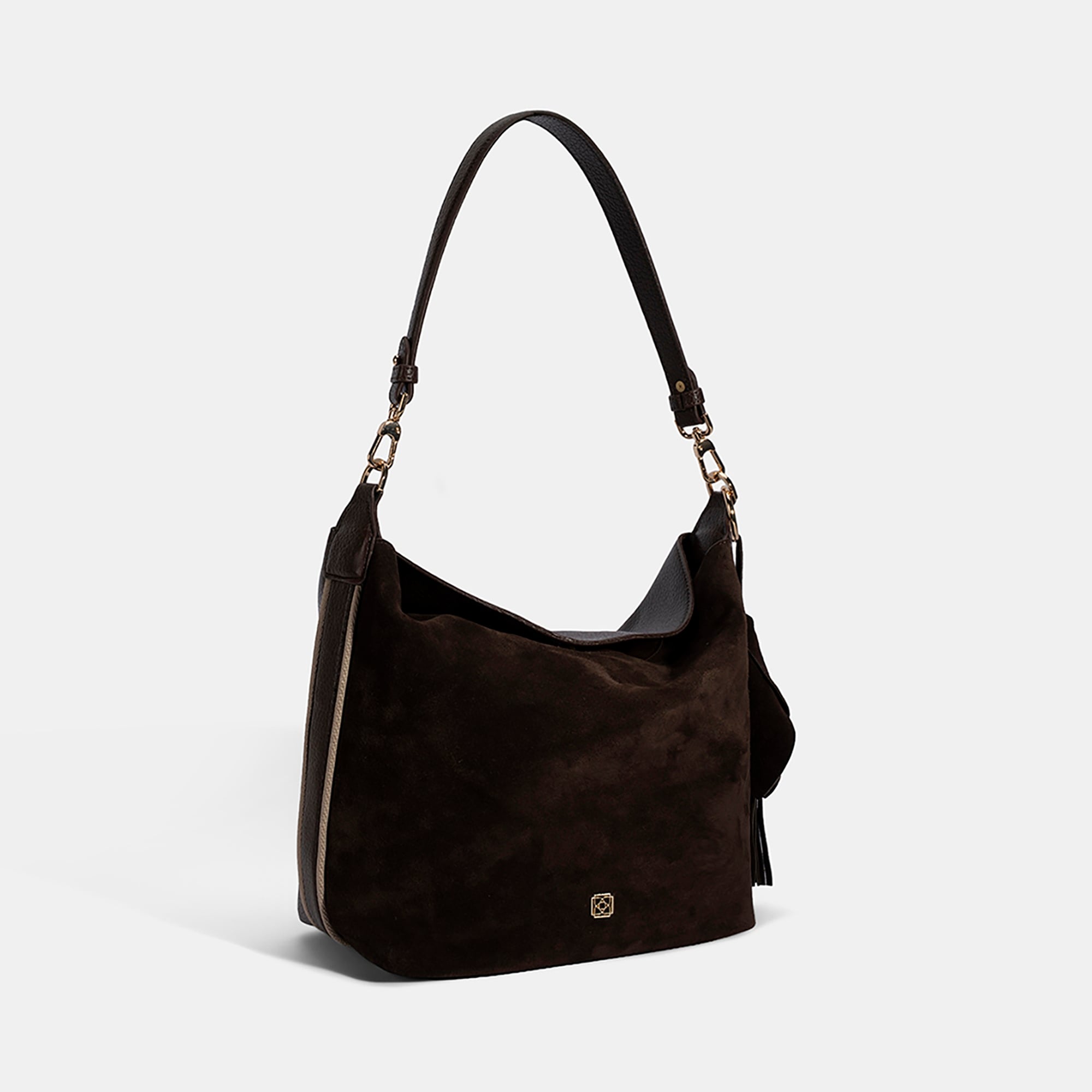 Kadın Kahve Püskül Aksesuarlı Omuz Çantası