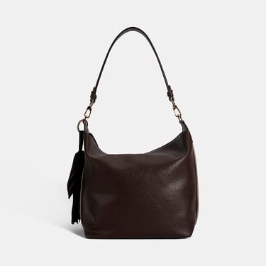  Kadın Kahve Püskül Aksesuarlı Omuz Çantası