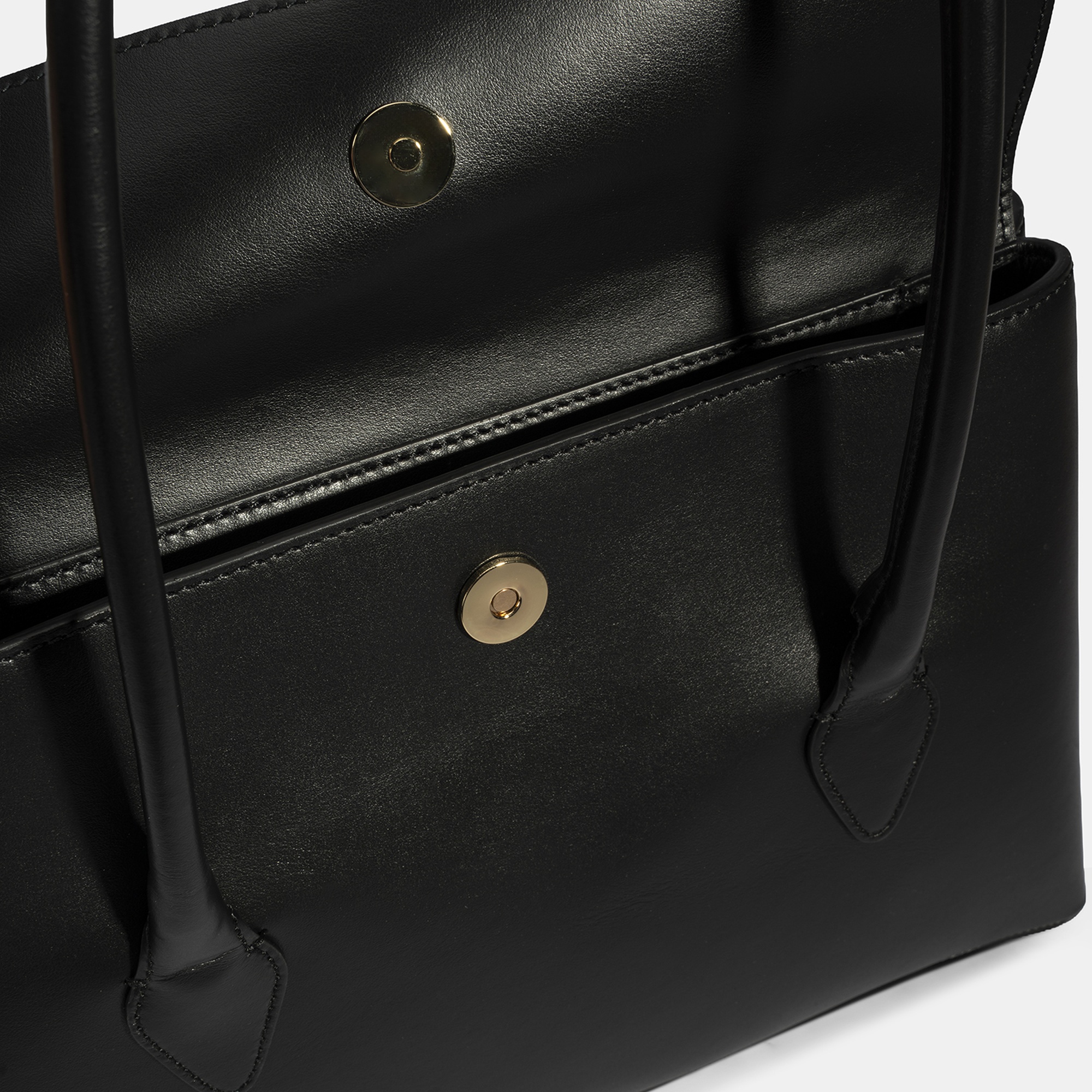 DESA Kadın Siyah Monogram Baskılı Deri Omuz Çantası