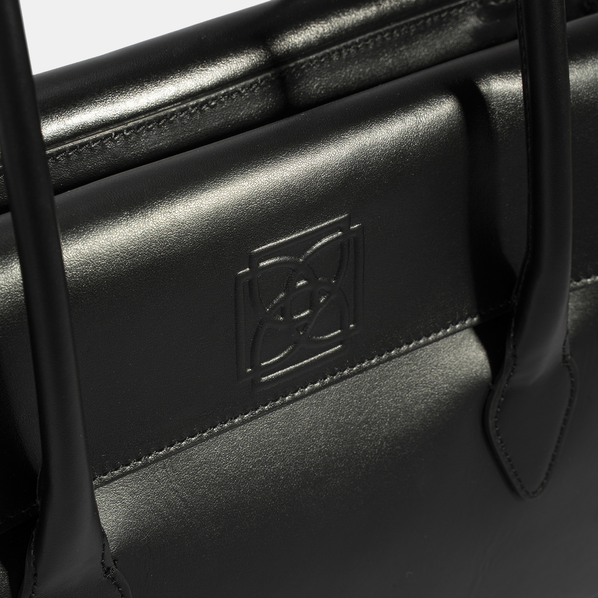 DESA Kadın Siyah Monogram Baskılı Deri Omuz Çantası