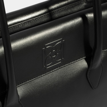  DESA Kadın Siyah Monogram Baskılı Deri Omuz Çantası