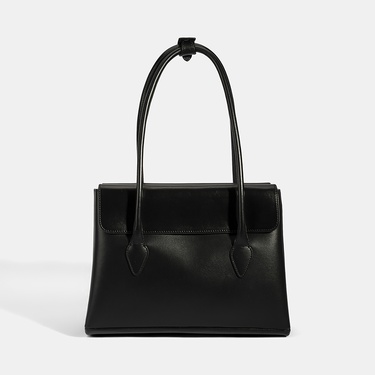  DESA Kadın Siyah Monogram Baskılı Deri Omuz Çantası