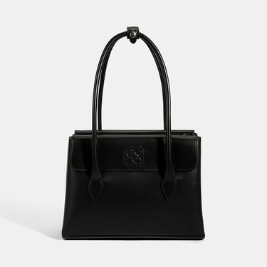  DESA Kadın Siyah Monogram Baskılı Deri Omuz Çantası