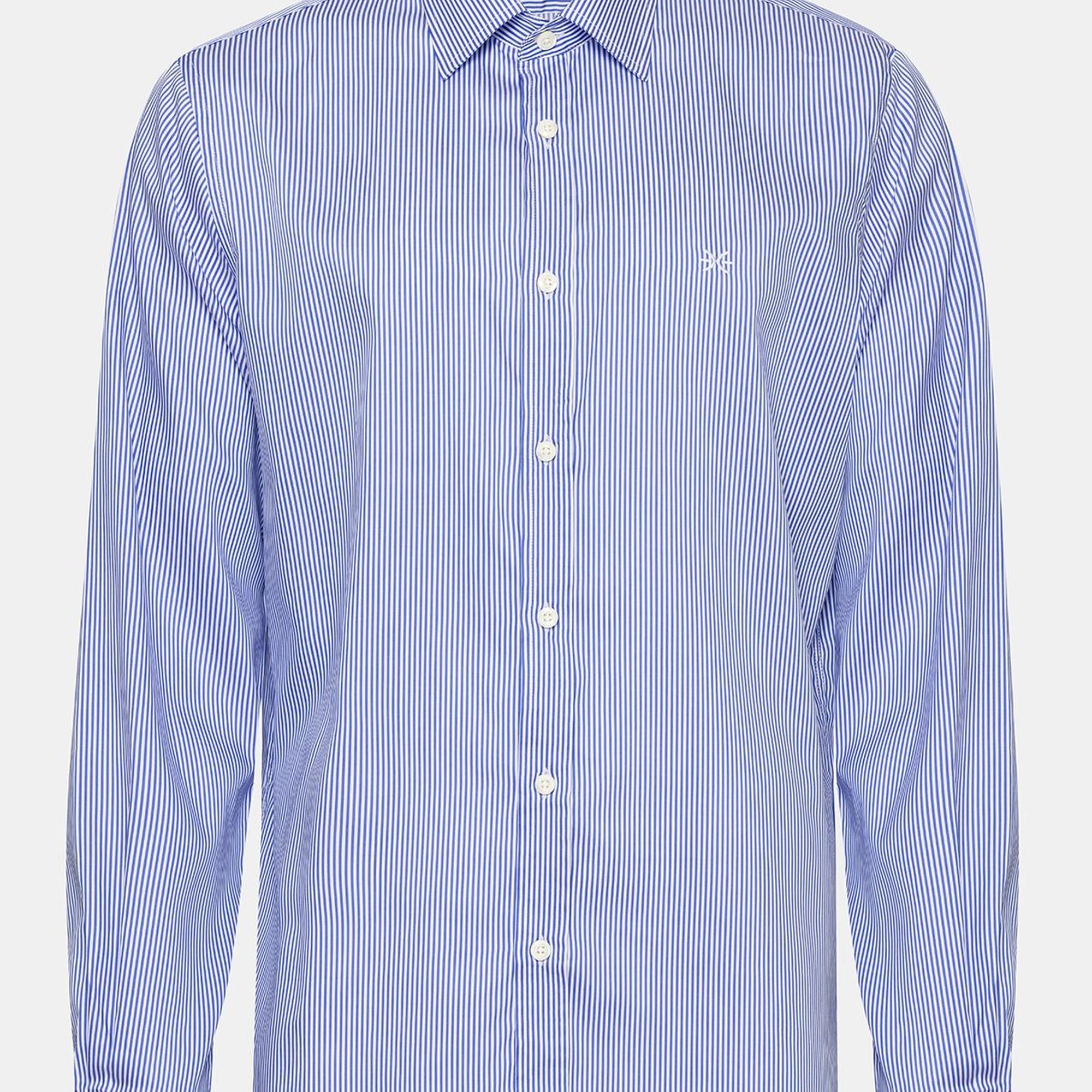 Erkek Lacivert Cooper Fit Kravat Yaka Klasik Gömlek