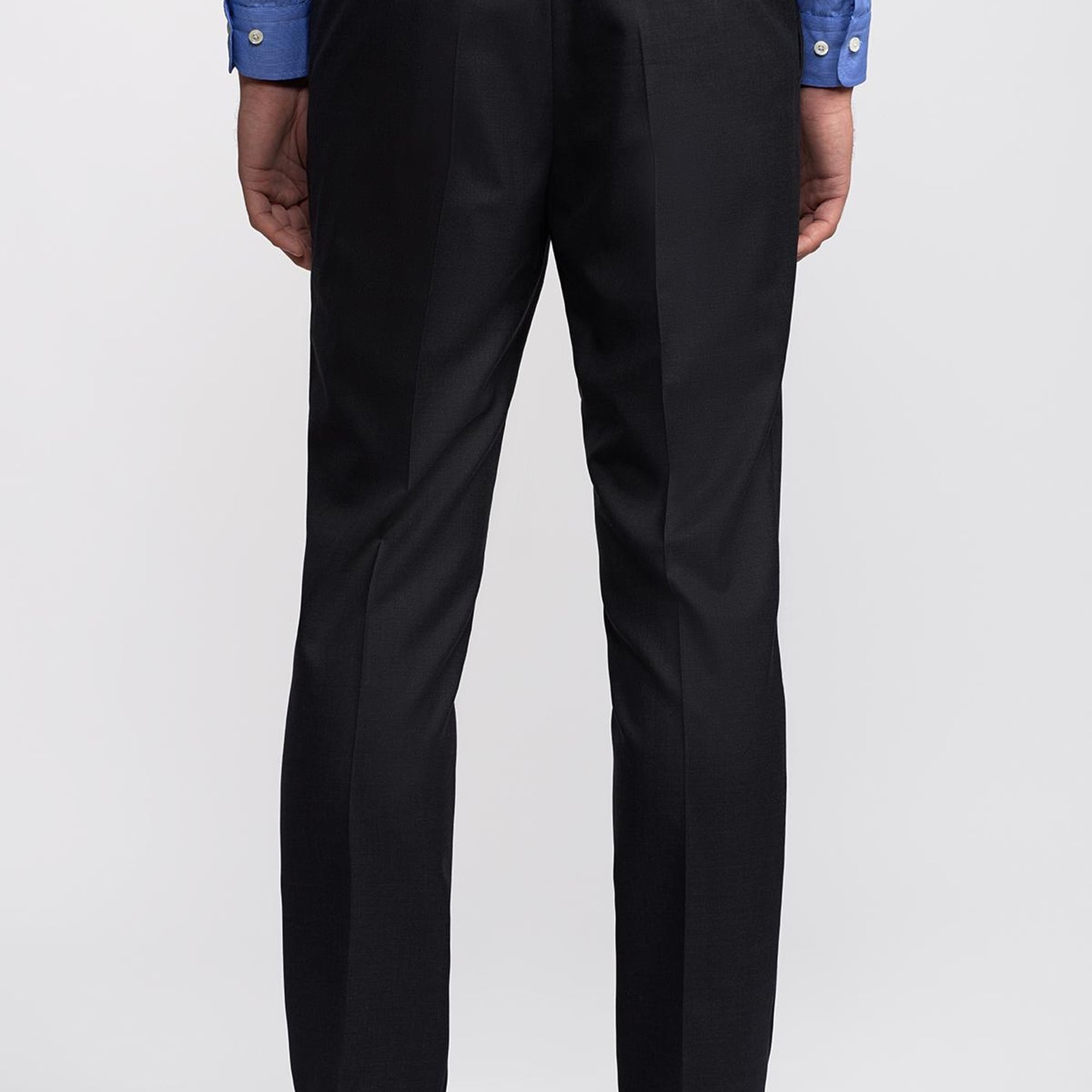 Erkek Antrasit Gri Saf Yün Delfino Klasik Pantolon