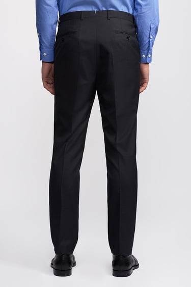  Erkek Antrasit Gri Saf Yün Delfino Klasik Pantolon