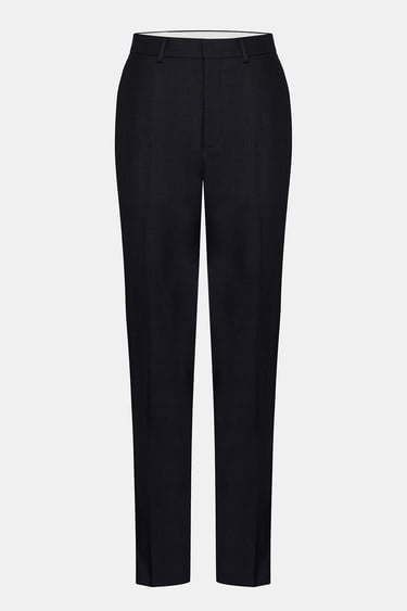  Erkek Antrasit Gri Saf Yün Delfino Klasik Pantolon