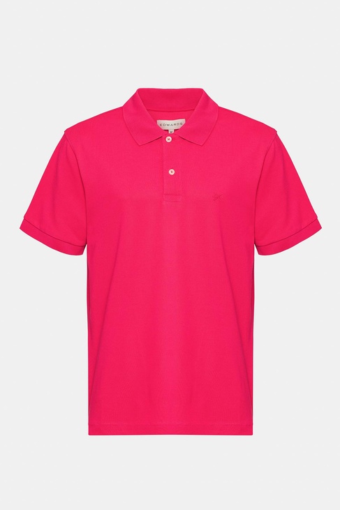  Erkek Koyu Pembe Kısa Kollu Polo Yaka T-Shirt