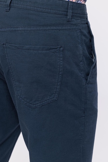  Erkek Lacivert Yan Cep Pantolon