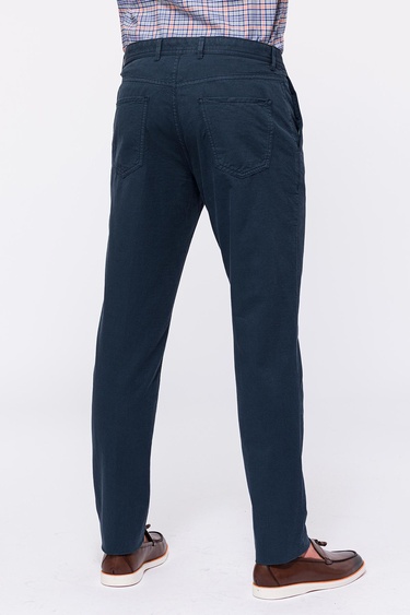  Erkek Lacivert Yan Cep Pantolon