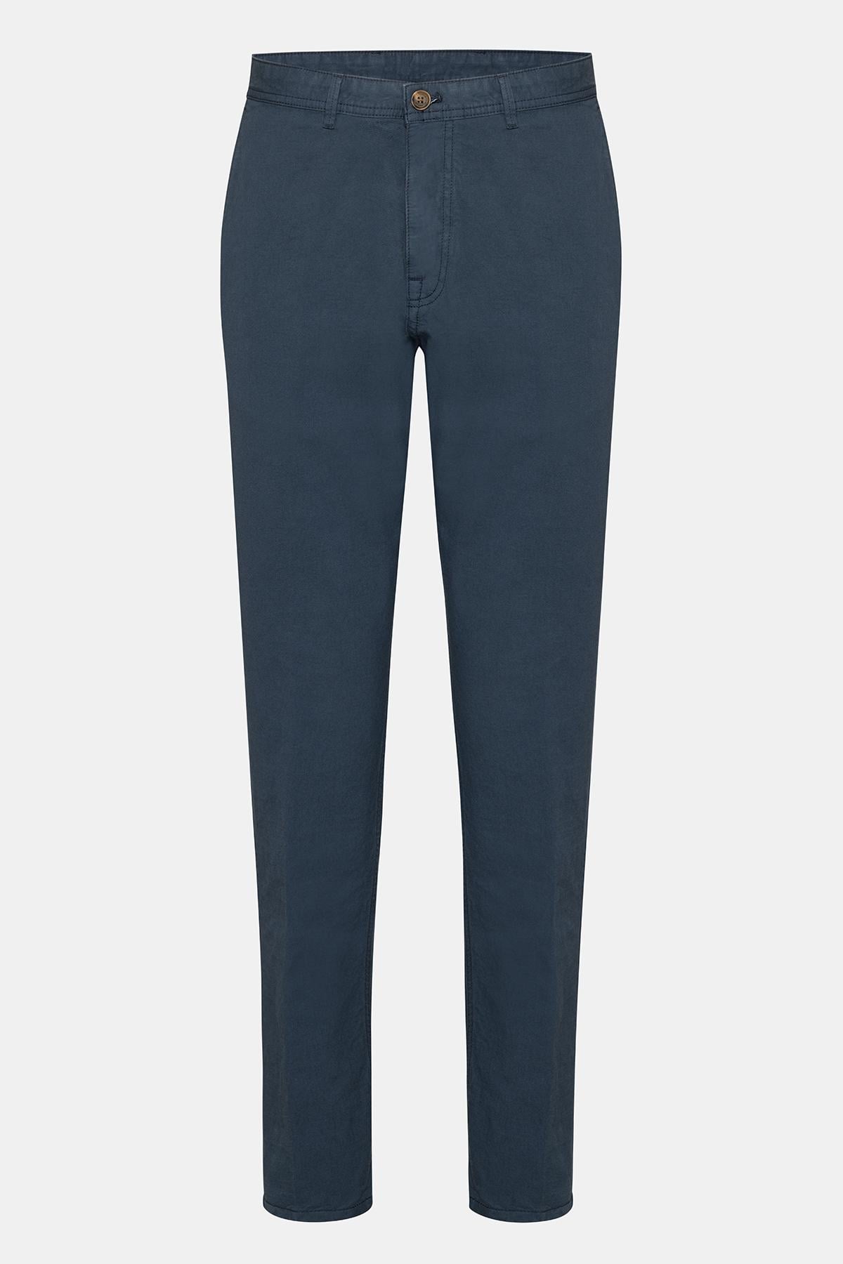  Erkek Lacivert Yan Cep Pantolon