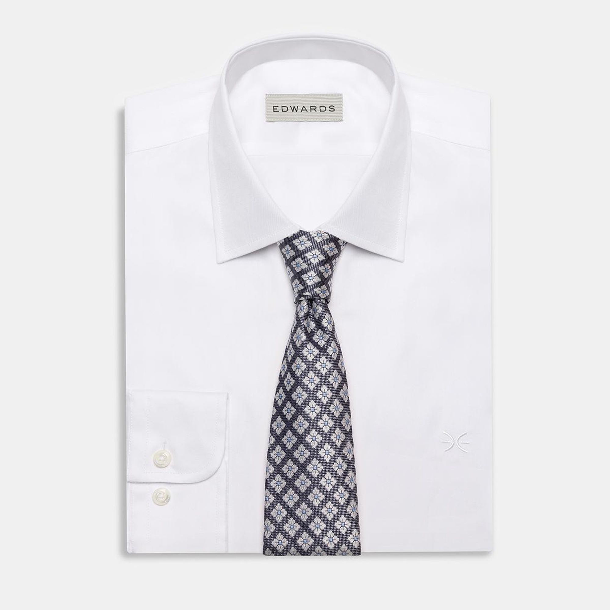 Erkek Siyah Desenli İpek Kravat