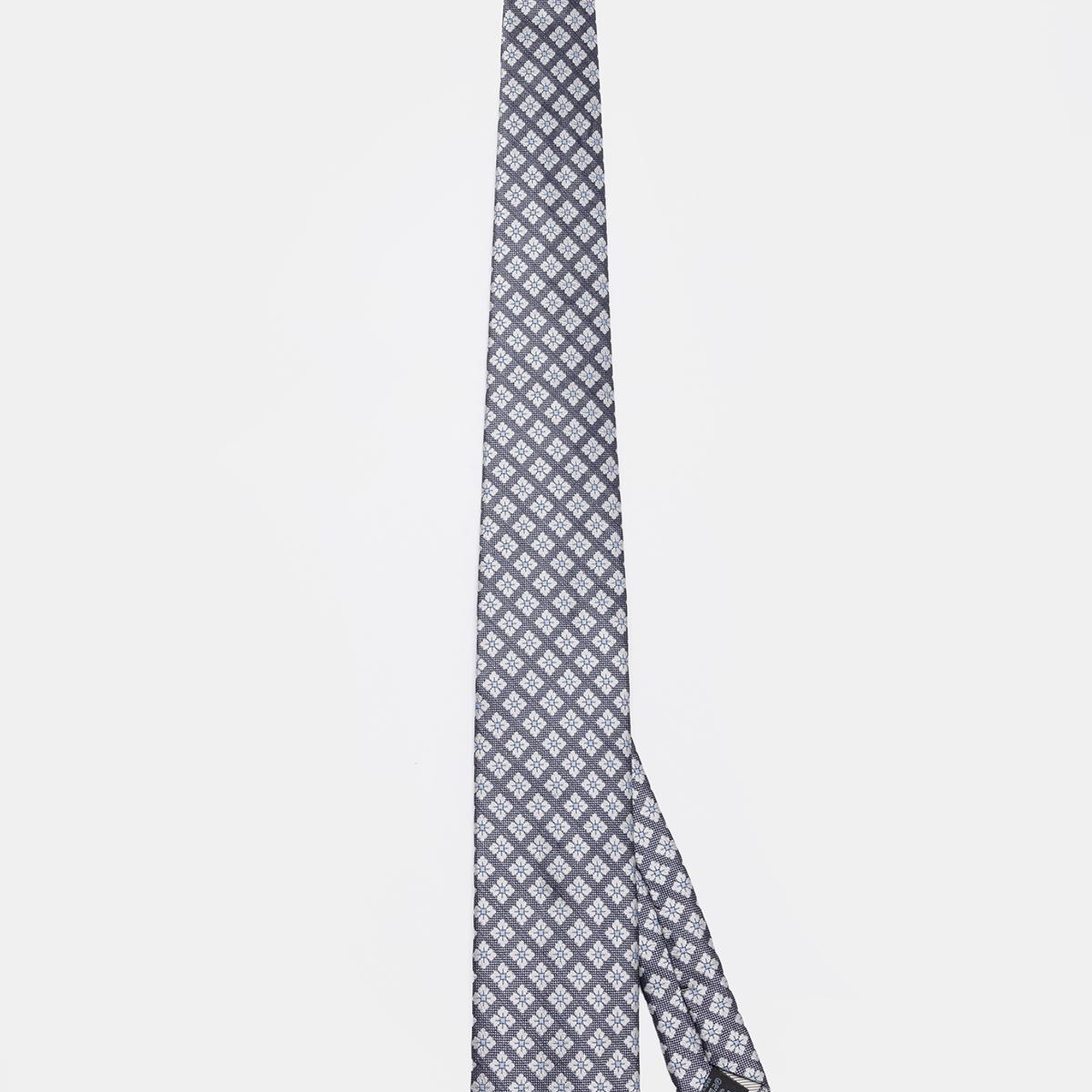 Erkek Siyah Desenli İpek Kravat