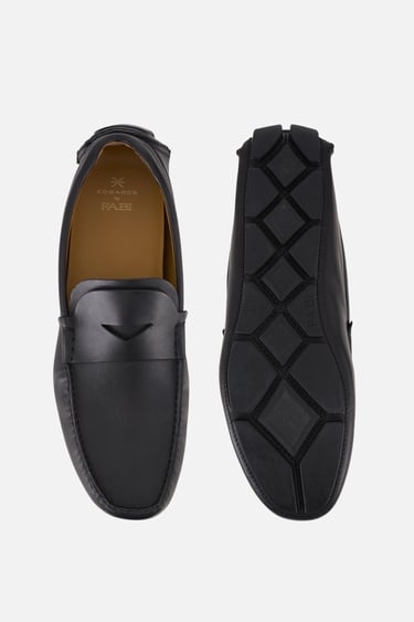  Erkek Siyah Deri Loafer