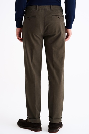  Erkek Antrasit Kaşmir Gabardin Chino Pantolon