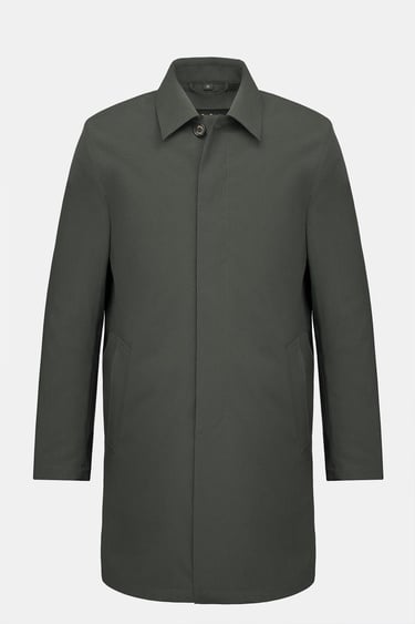  Erkek Koyu Yeşil Su Geçirmez Trençkot