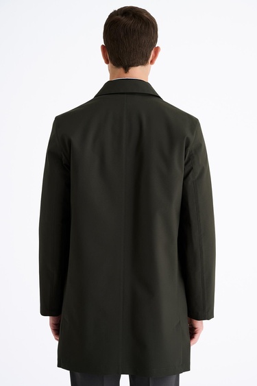  Erkek Koyu Yeşil Su Geçirmez Trençkot