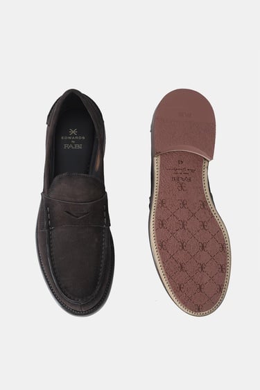  Erkek Kahverengi Deri Loafer