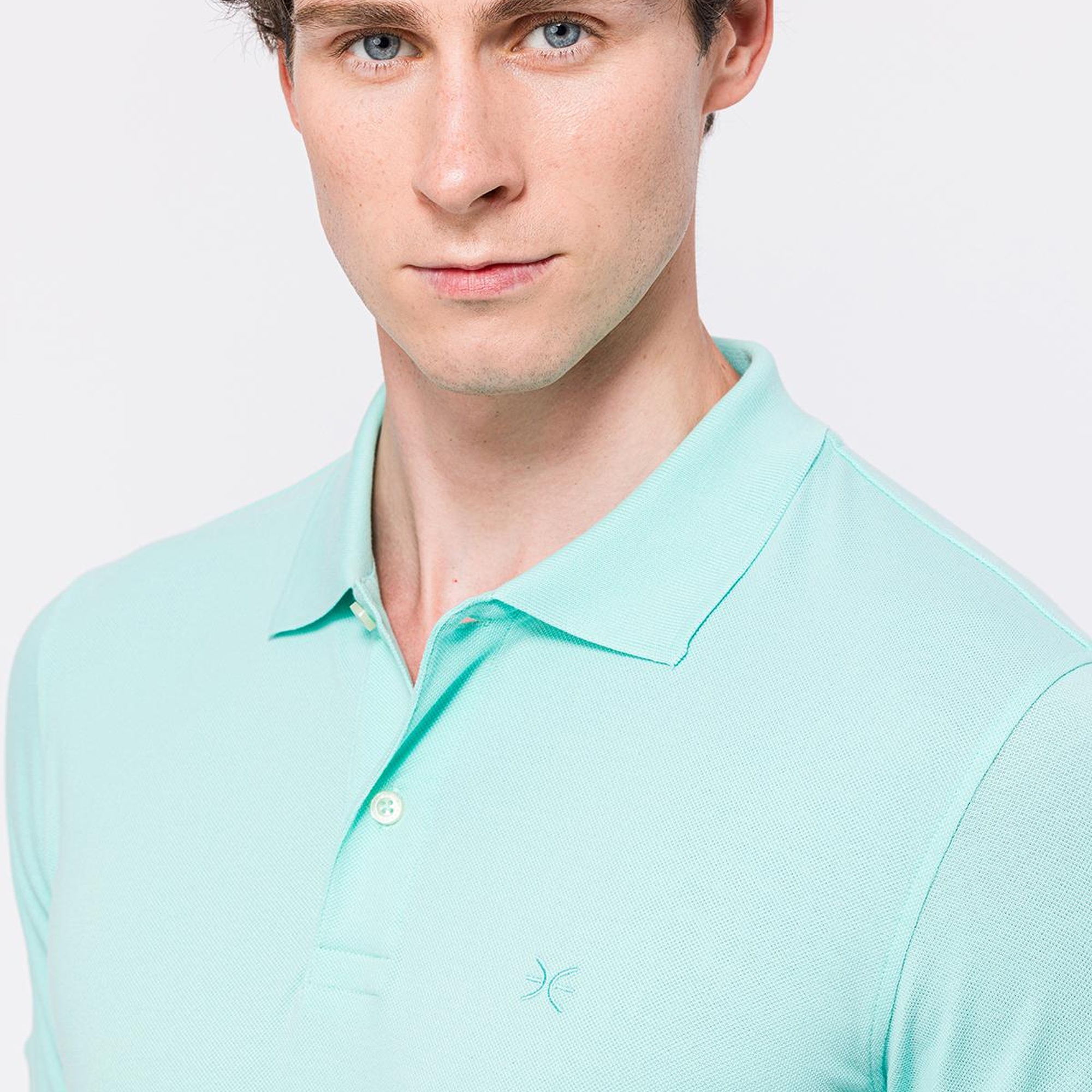 Erkek Açık Yeşil Kısa Kollu Polo Yaka T-Shirt