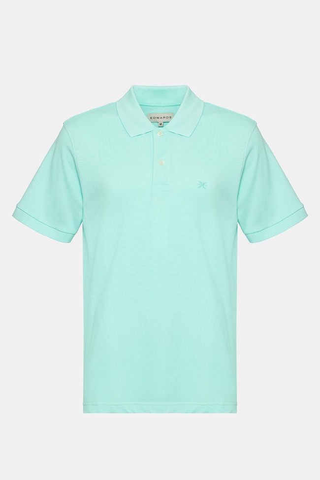  Erkek Açık Yeşil Kısa Kollu Polo Yaka T-Shirt