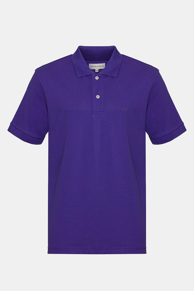  Erkek Mor Kısa Kollu Polo Yaka T-Shirt