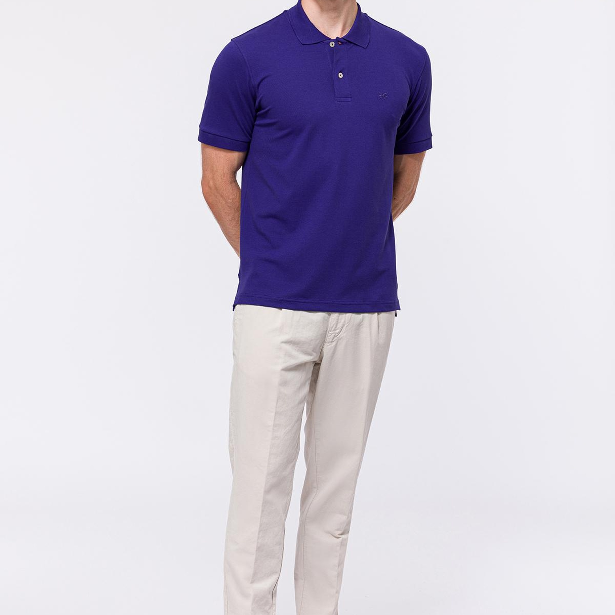 Erkek Mor Kısa Kollu Polo Yaka T-Shirt