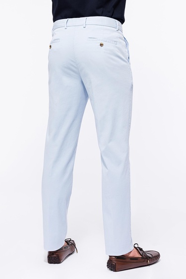  Erkek Mavi Chino Pantolon