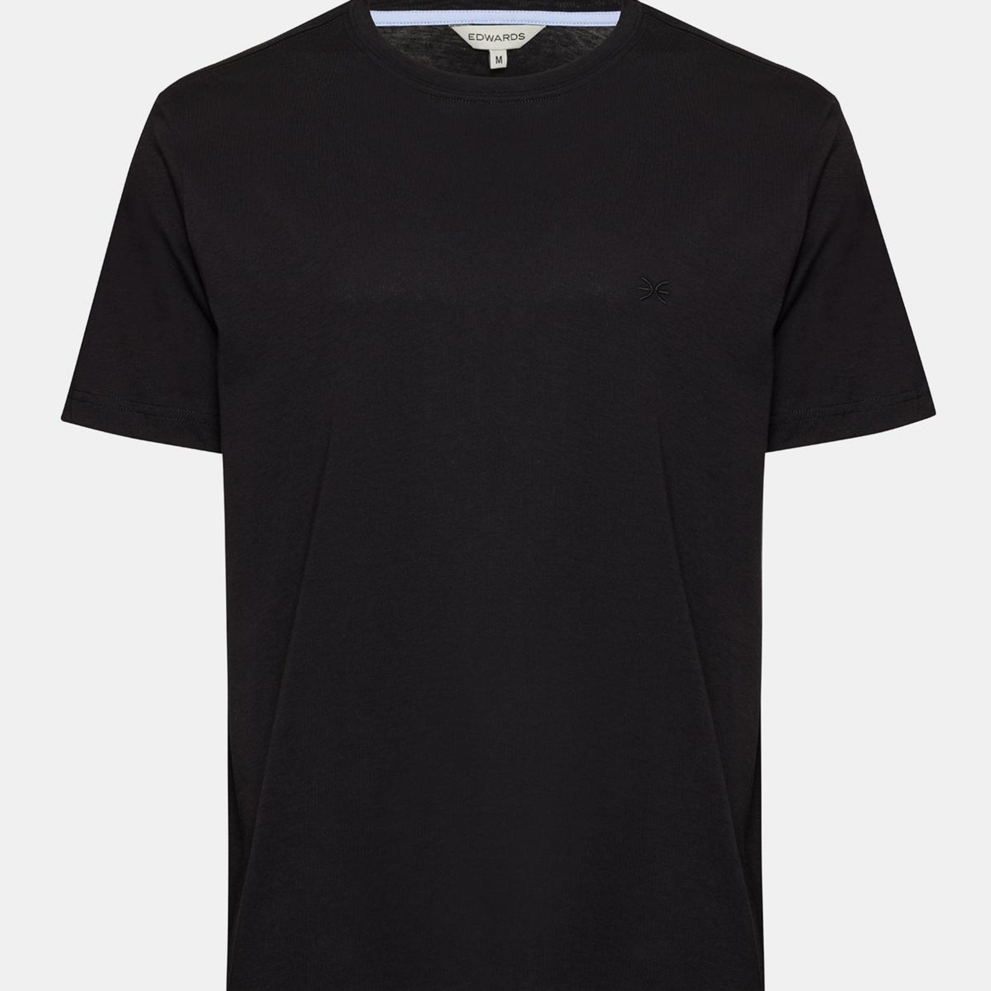 Erkek Siyah Organik Pamuklu Bisiklet Yaka T-Shirt