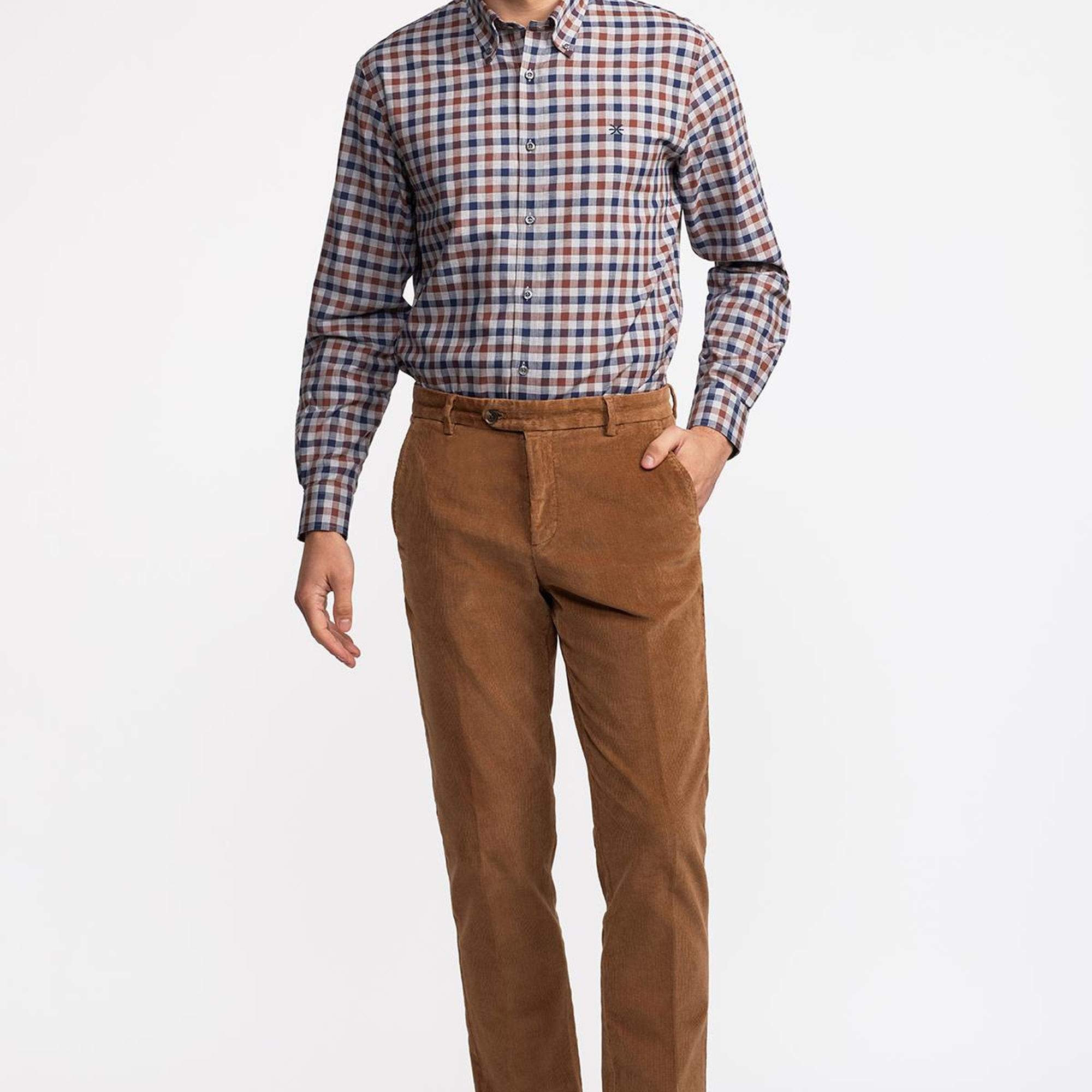 Erkek Taba Kadife Pantolon