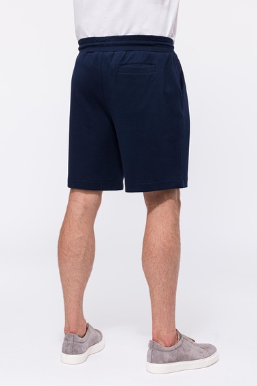  Erkek Lacivert Organik Pamuklu Jersey Şort