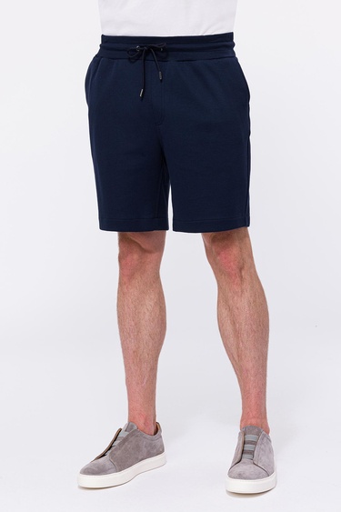  Erkek Lacivert Organik Pamuklu Jersey Şort