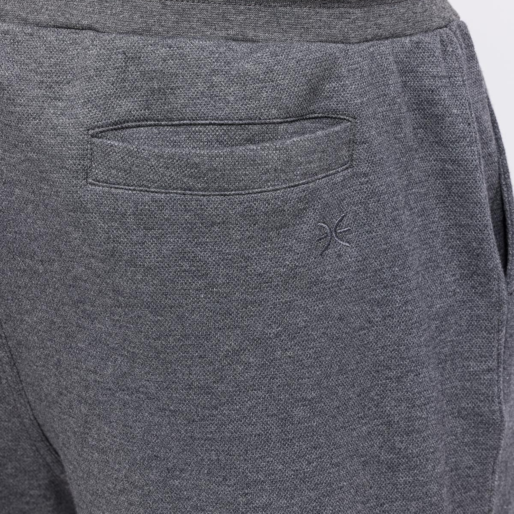 Erkek Gri Melanj Organik Pamuklu Jersey Şort