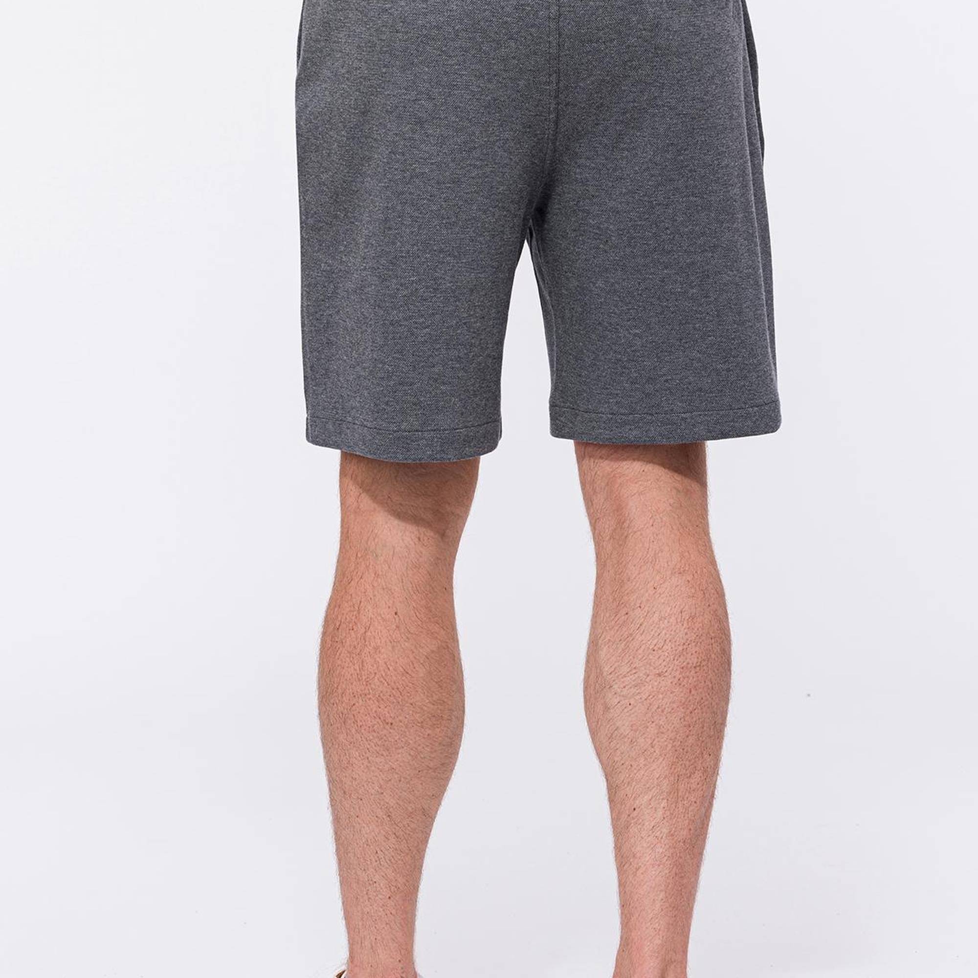 Erkek Gri Melanj Organik Pamuklu Jersey Şort
