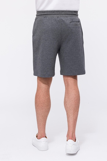  Erkek Gri Melanj Organik Pamuklu Jersey Şort