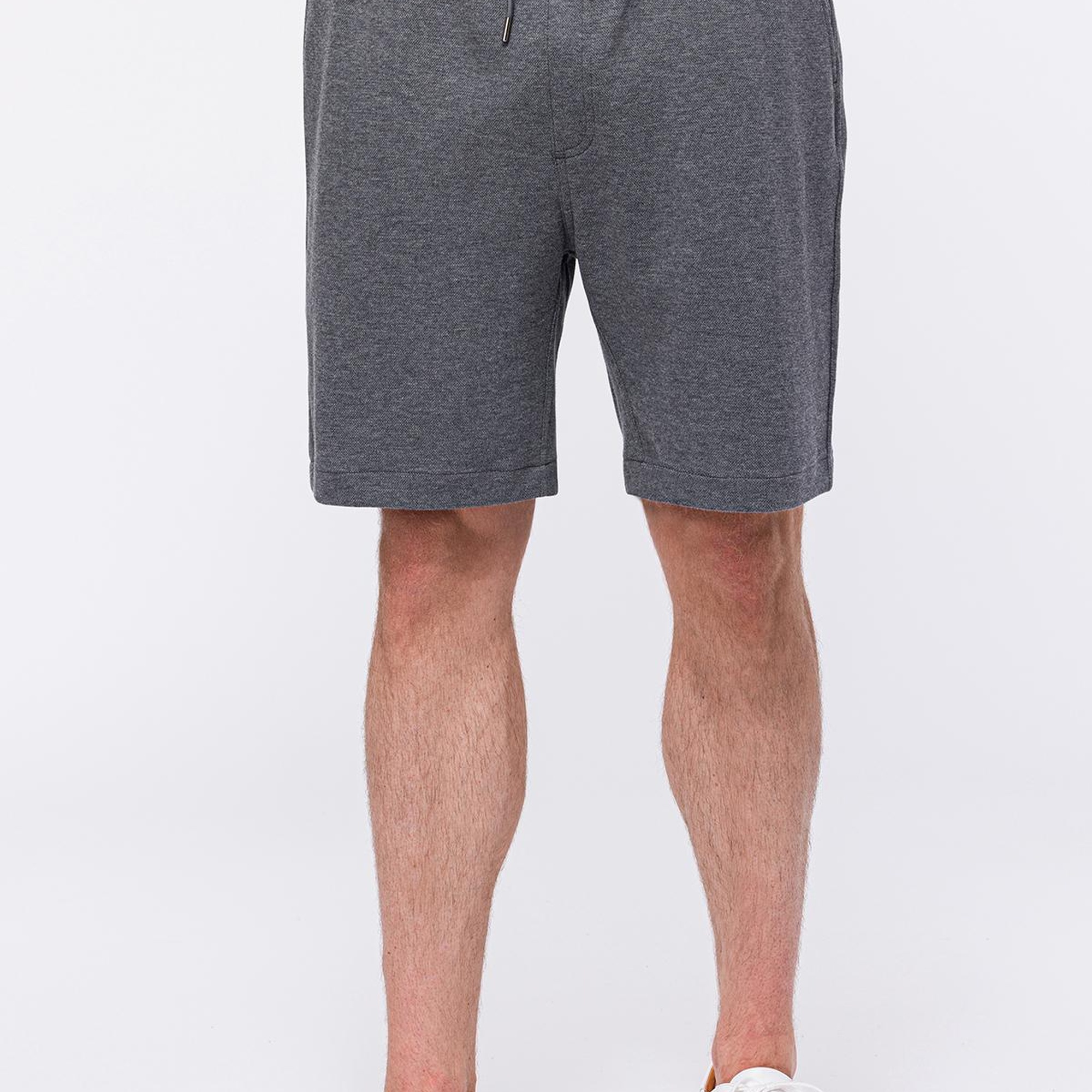 Erkek Gri Melanj Organik Pamuklu Jersey Şort