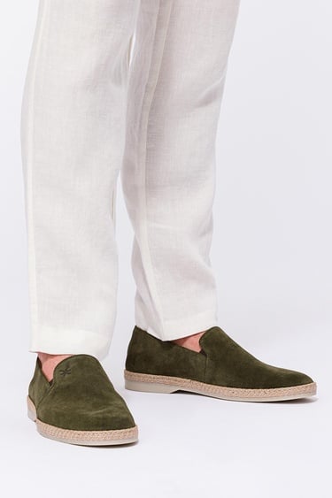  Erkek Haki Süet Espadril