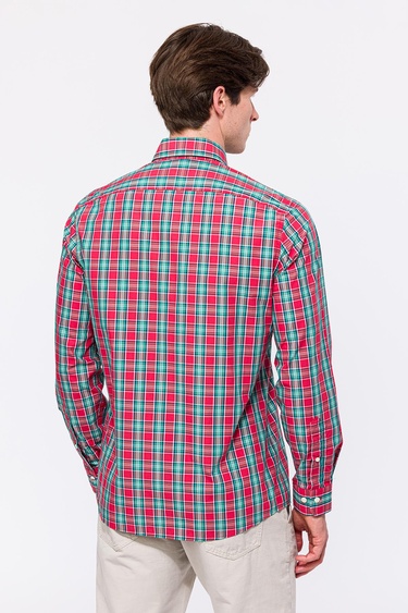  Erkek Açık Yeşil Cooper Fit Düğmeli Yaka Spor Gömlek