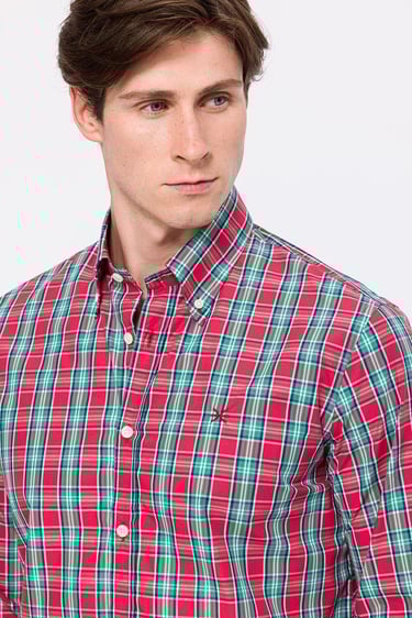  Erkek Açık Yeşil Cooper Fit Düğmeli Yaka Spor Gömlek